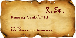 Kassay Szebáld névjegykártya
